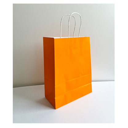 Orange Kraft Paper Bag Large