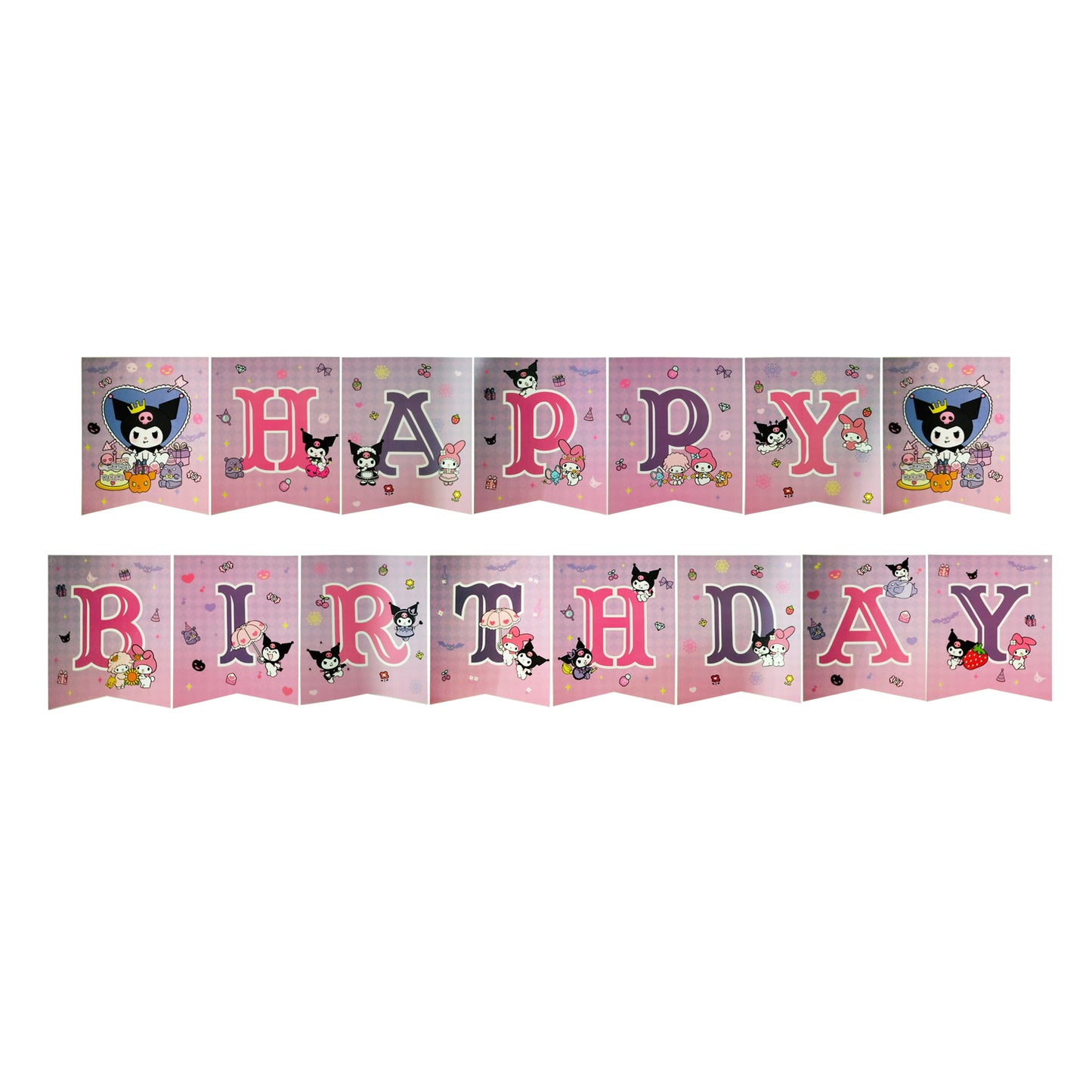 Kuromi Theme Birthday Banner