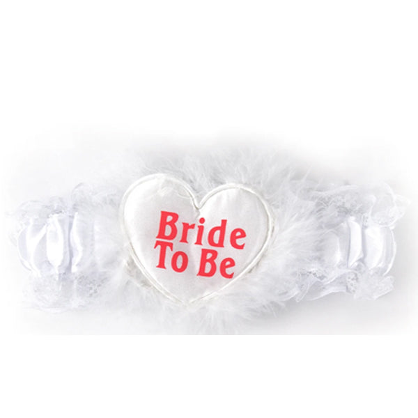 Lace Garter Bride To Be white