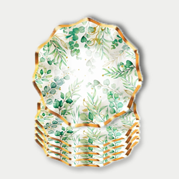 Leaf Design Theme Paper Plates