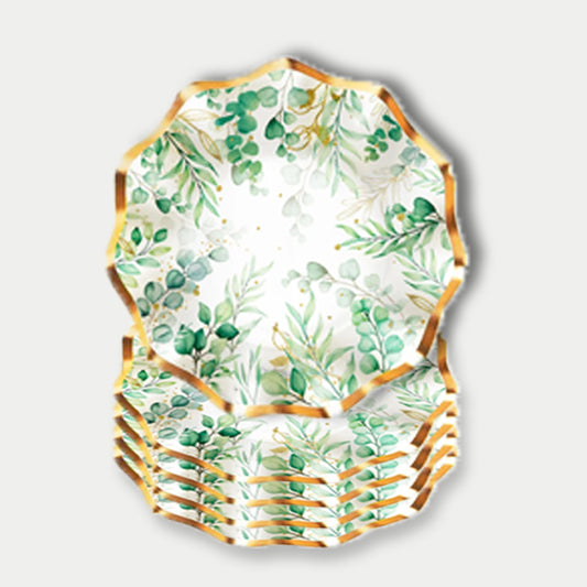 Leaf Design Theme Paper Plates