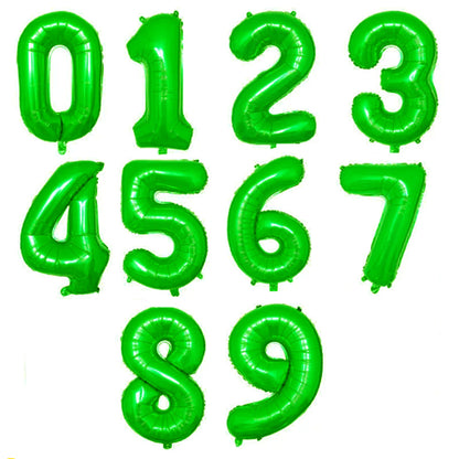 Foil Number Balloon Light Green 40"