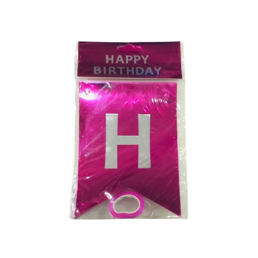 Metallic Magenta Color Birthday Banner