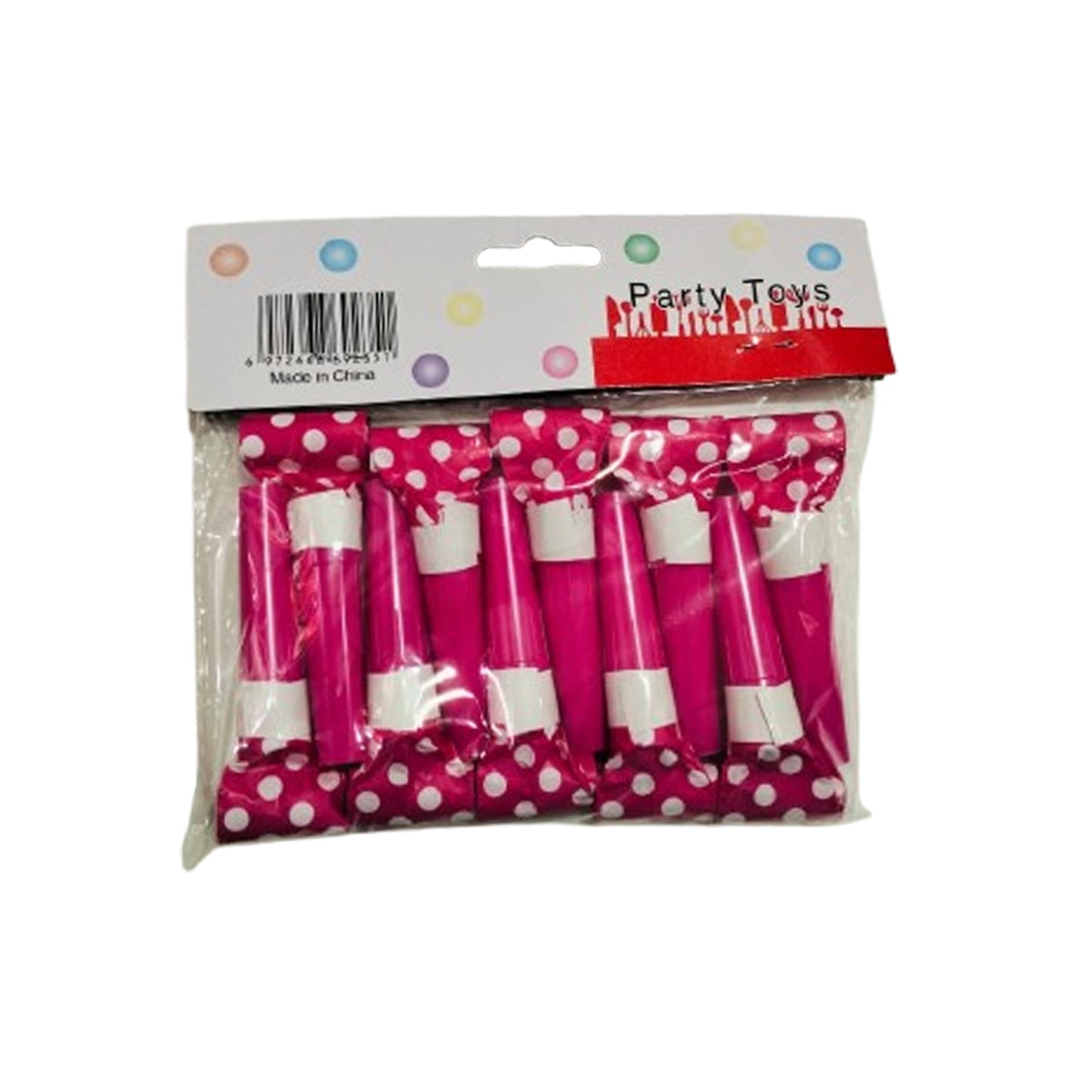 Polka Dot Magenta Whistles