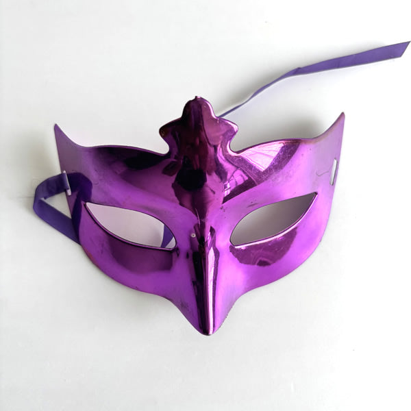 Metallic Purple Half Masquerade Mask