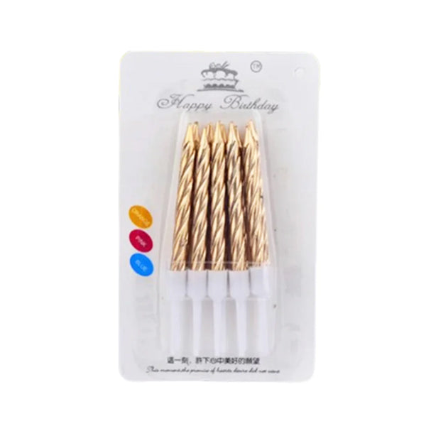 Metallic Chrome Champagne Colour Candles