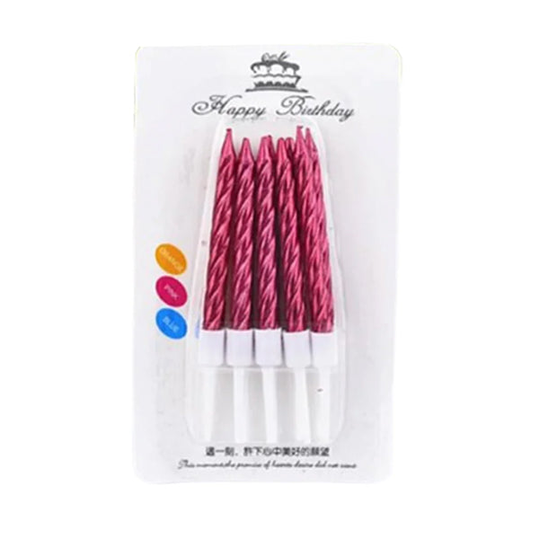 Metallic Chrome Red Colour Candles