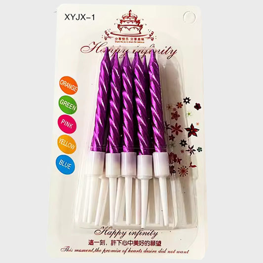 Metallic Chrome Purple Colour Candles