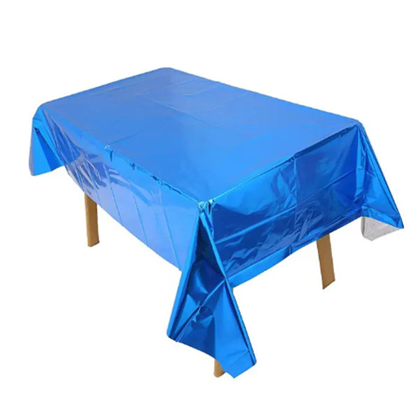 Dark Blue Foil Metallic Tablecover
