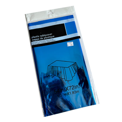 Dark Blue Foil Metallic Tablecover