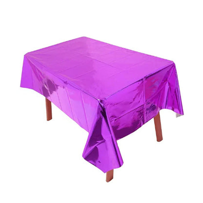 Purple Foil Metallic Tablecover