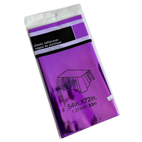 Purple Foil Metallic Tablecover