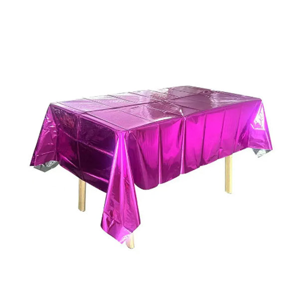 Hot Pink Foil Metallic Tablecover