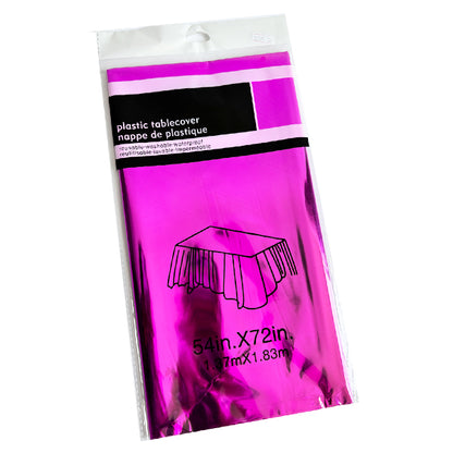 Hot Pink Foil Metallic Tablecover