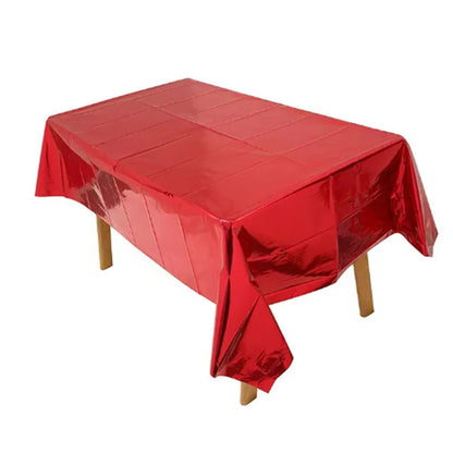 Red Foil Metallic Tablecover