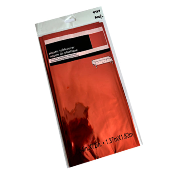 Red Foil Metallic Tablecover
