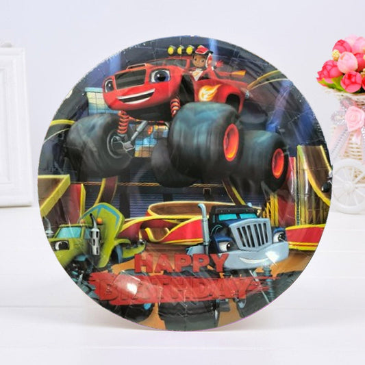 Monster Truck Theme Paper Plate