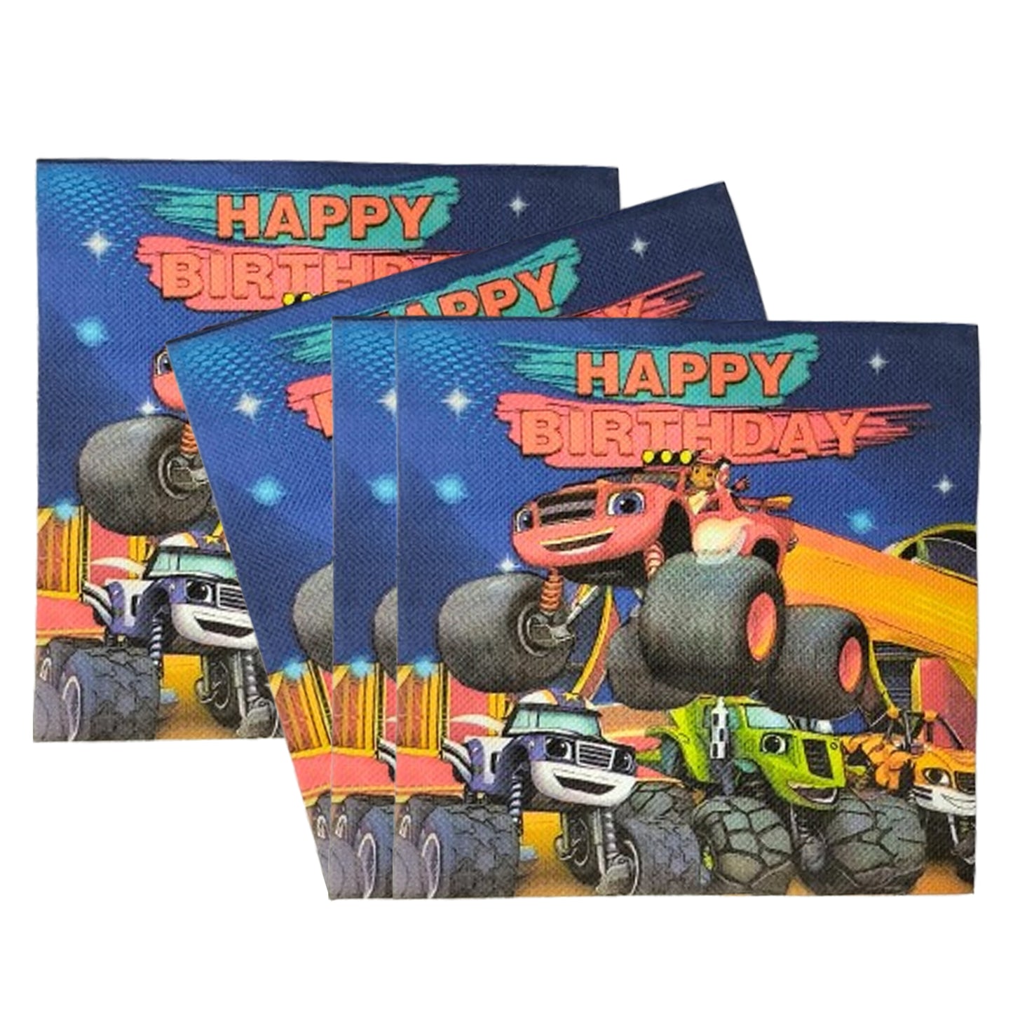 Monster Truck Theme Napkin