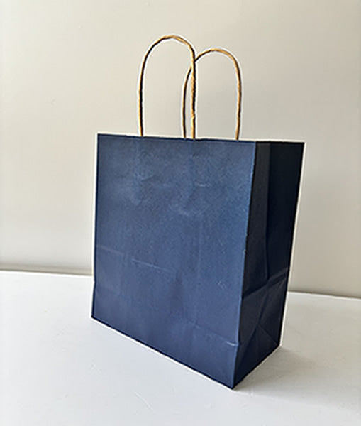 Navy Blue Kraft Paper Bag Medium