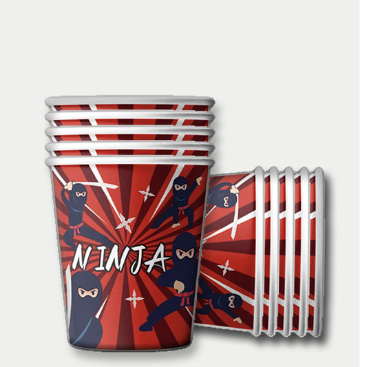 Ninja Theme Paper Cups