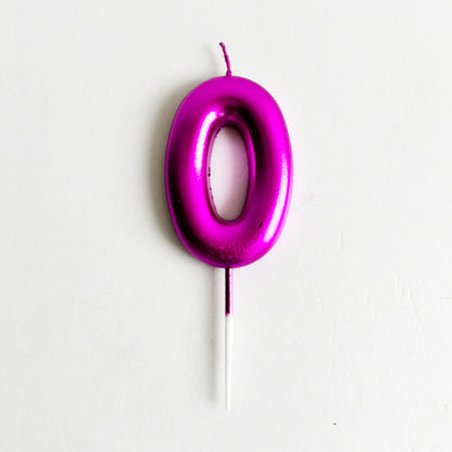Hot Pink Number Candle