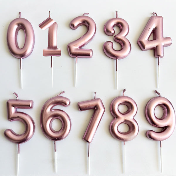 Pink Number Candle