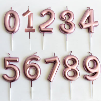 Pink Number Candle