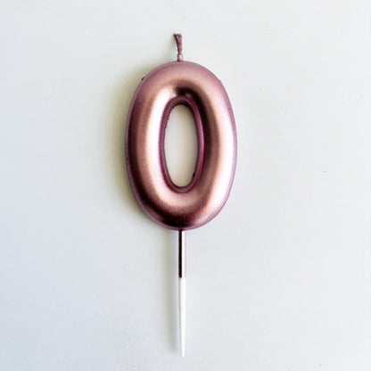 Pink Number Candle