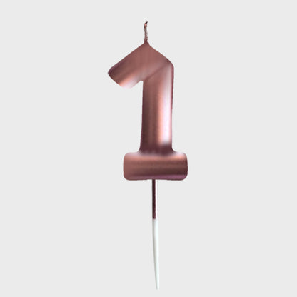 Pink Number Candle