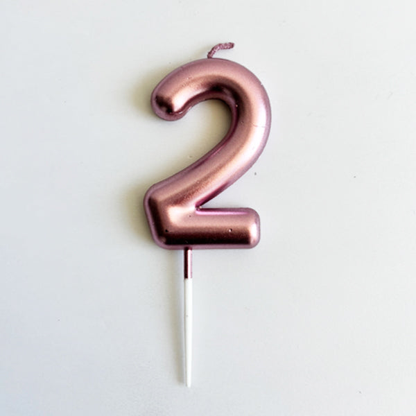 Pink Number Candle