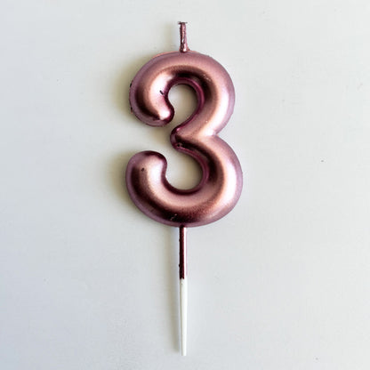 Pink Number Candle