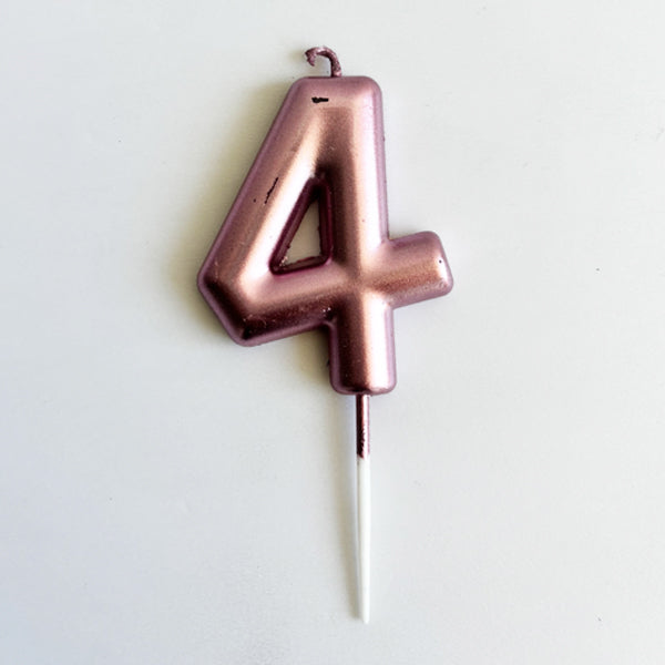 Pink Number Candle