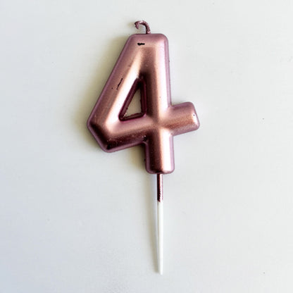 Pink Number Candle