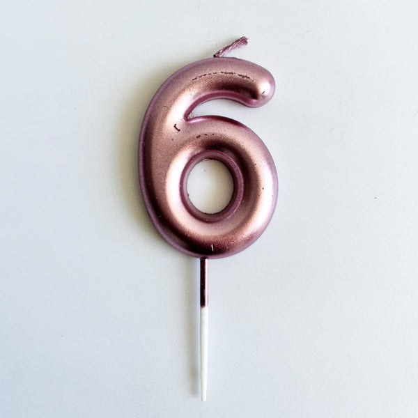 Pink Number Candle
