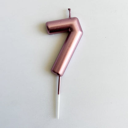 Pink Number Candle