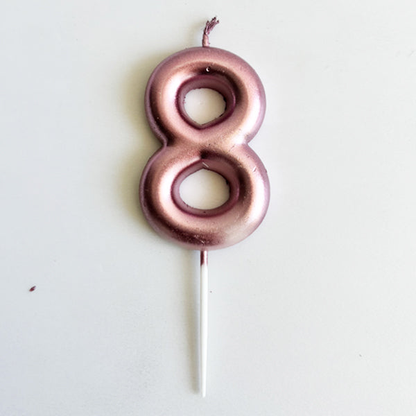 Pink Number Candle