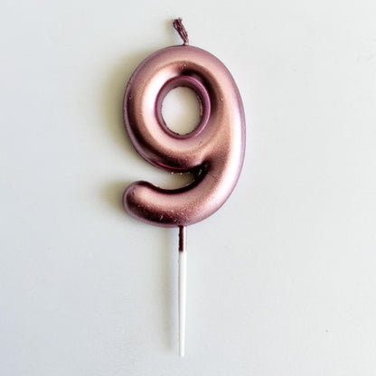 Pink Number Candle