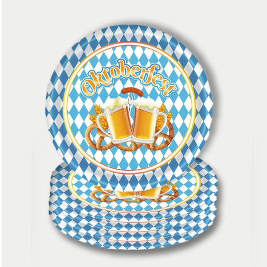 Oktoberfest Theme Paper Plates 7inch