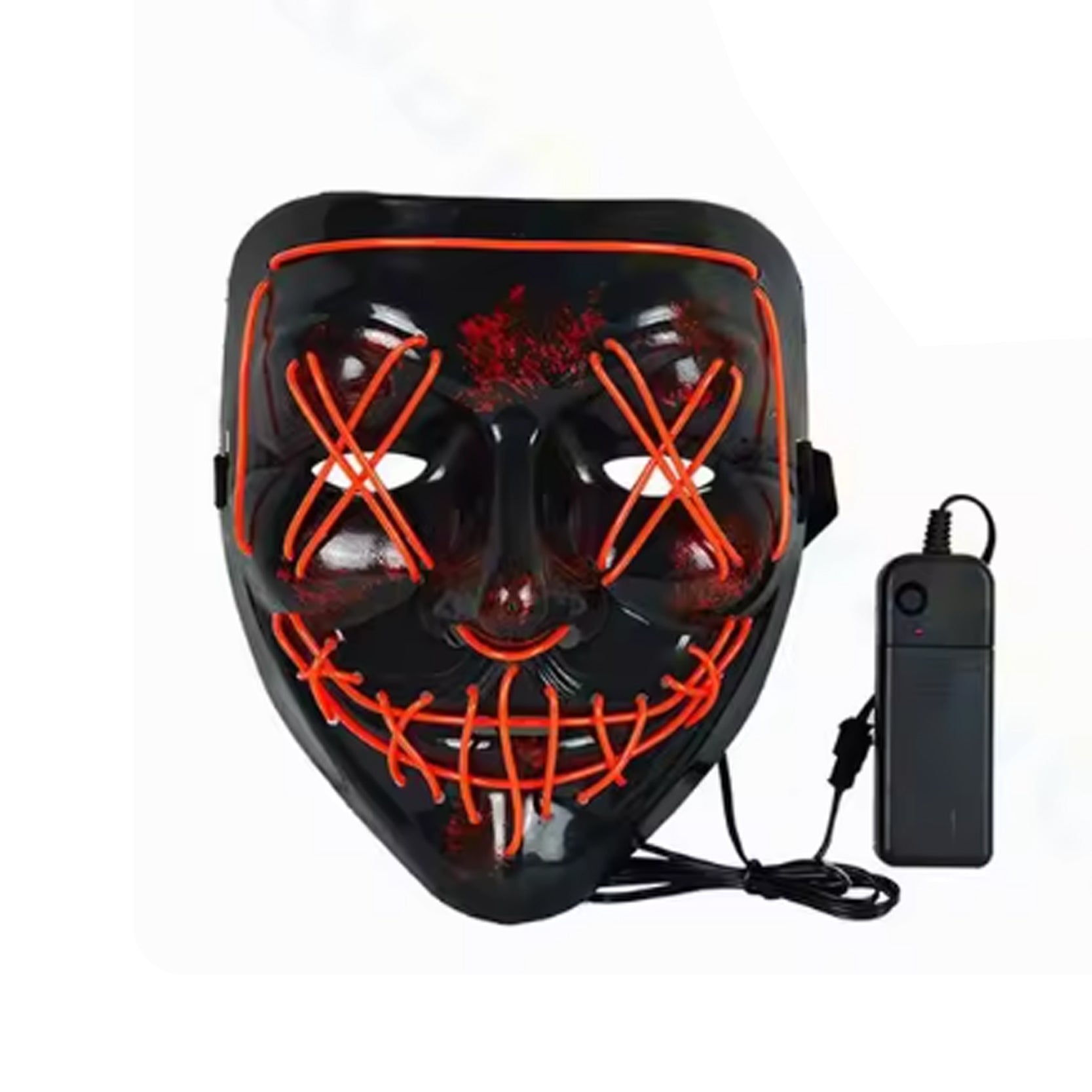 LED Orange Light up Mask – Jiggles Party Store