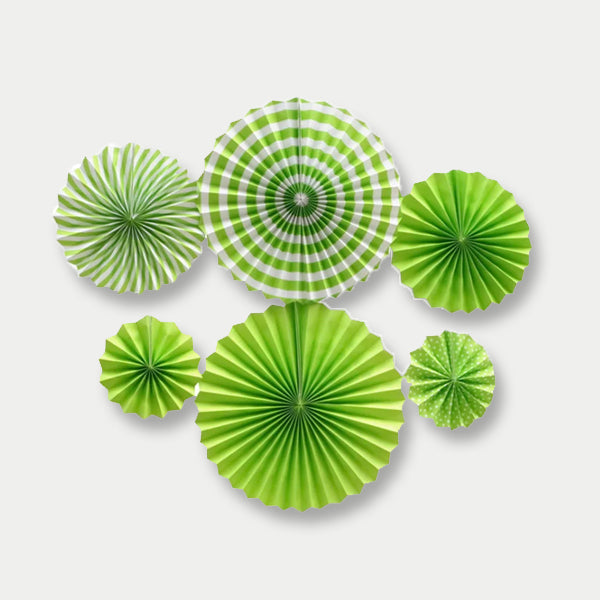 Green Paper Rosette / Paper Fan