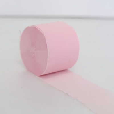 Pastel Pink Crepe Paper Streamer Roll