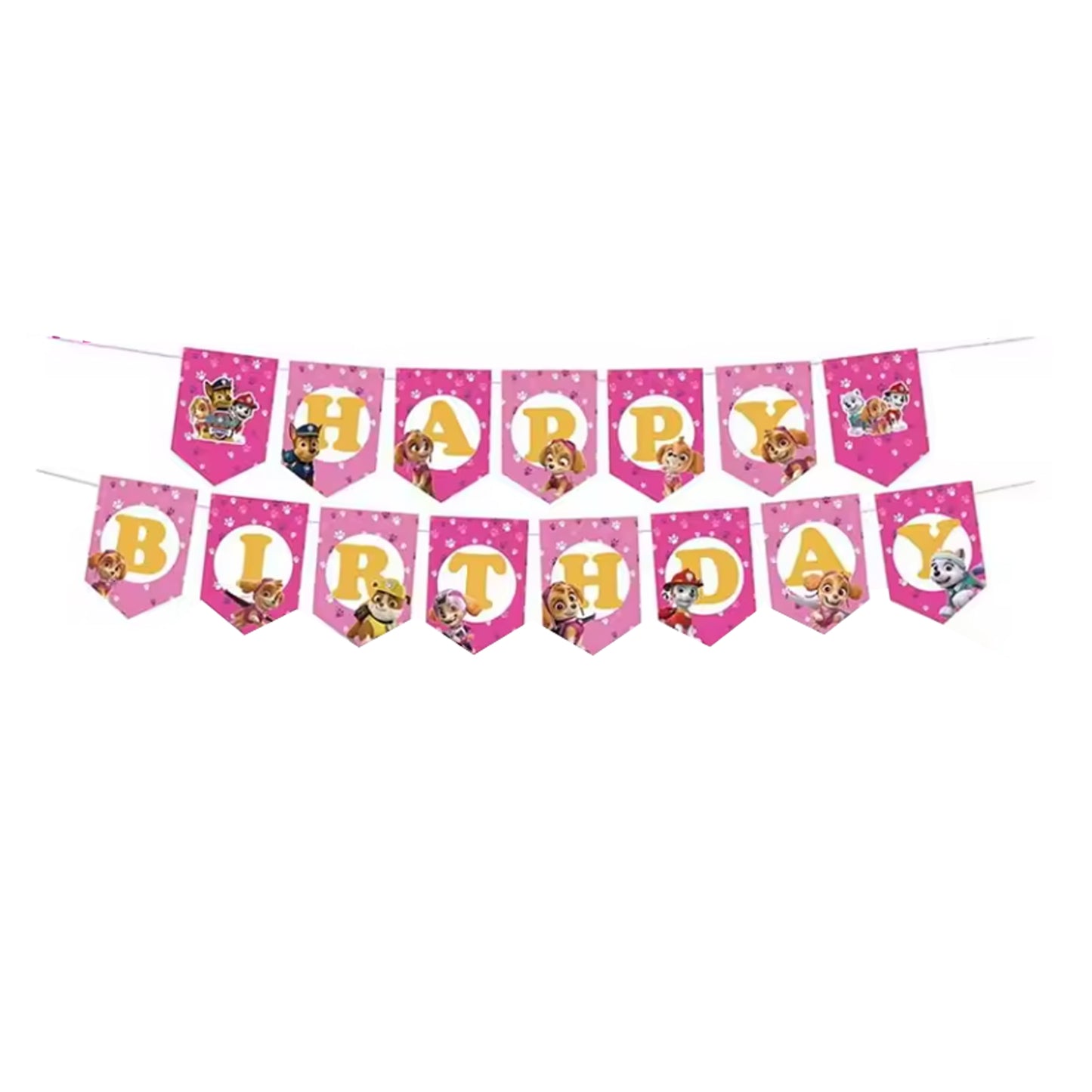 Paw Patrol Pink Theme Banner