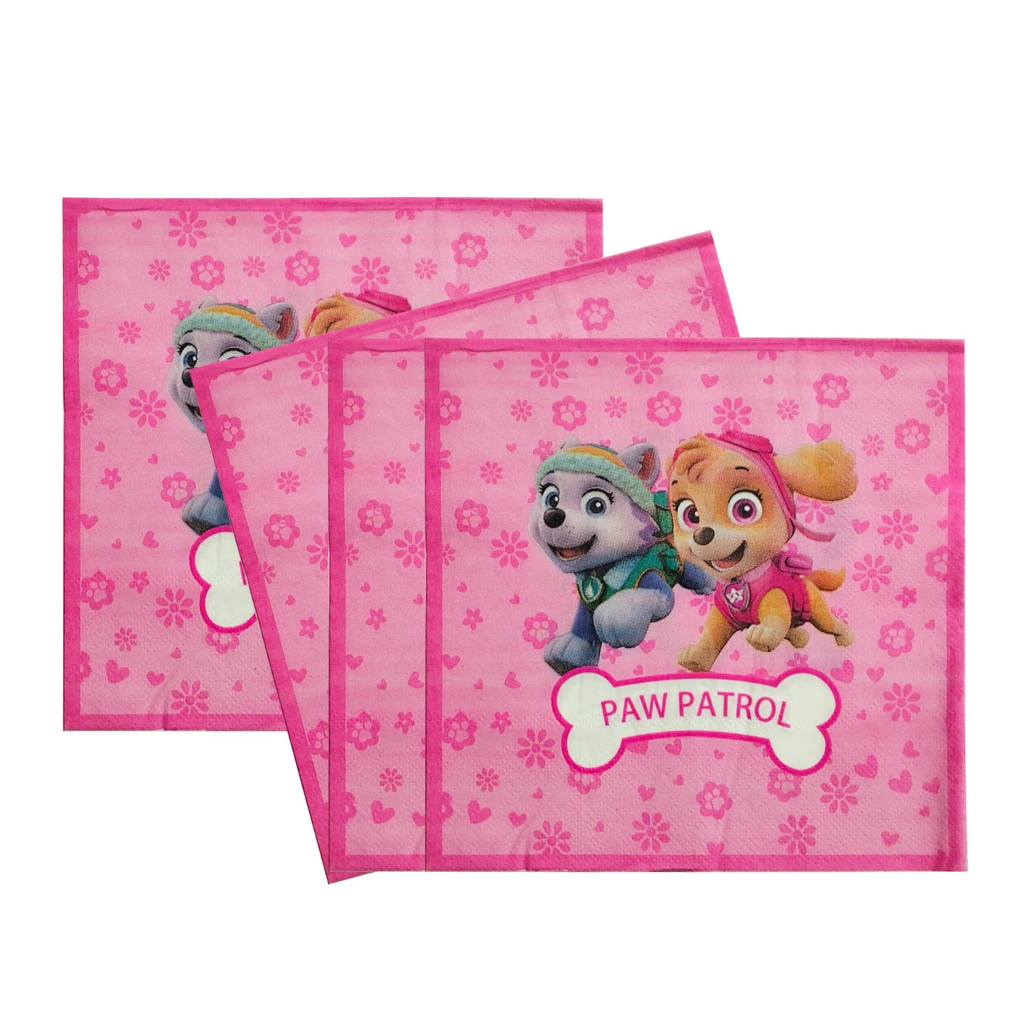 Paw Patrol Pink Theme Napkin