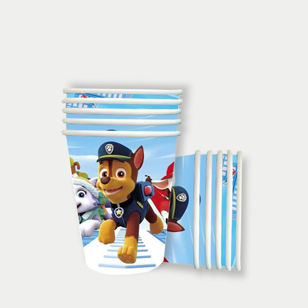 Paw Patrol Theme Paper Cups