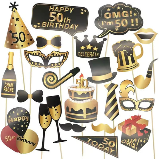 50th Birthday Photo Props