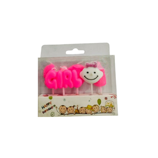 Girl Letter Pink Candle