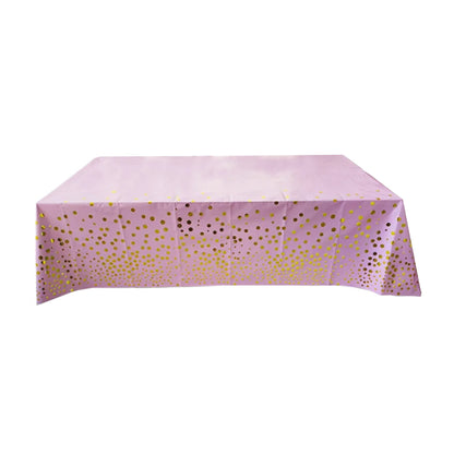 Blue & Pink Polka Dot Plastic Table Cover