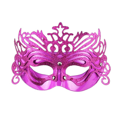 Glitter Pink & Gold Mardi Gras Masquerade Mask