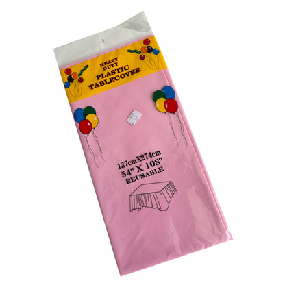 Baby Pink Plastic Tablecover