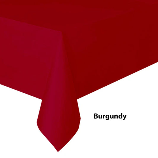 Burgundy Plastic Tablecover